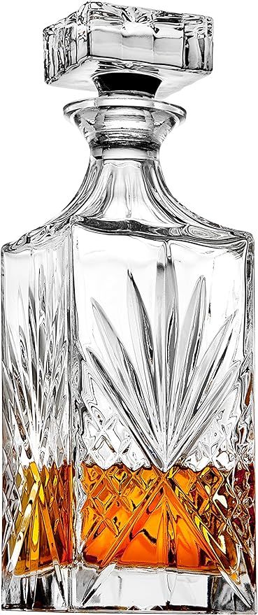 Whiskey Decanter for Scotch, Liquor, Vodka, Wine or Bourbon - Irish Cut 750ml | Amazon (US)