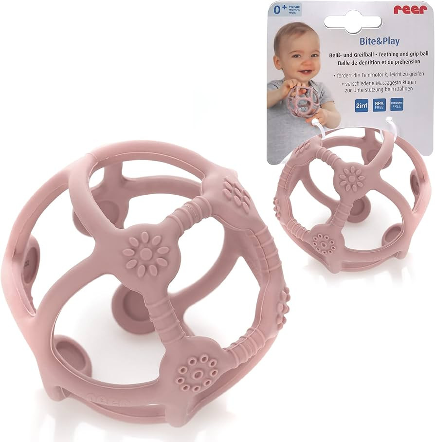 Bite&Play Beiß- und Greifball fürs Baby, Beißring und Spielzeug fürs Kleinkind, tolles Gesche... | Amazon (DE)