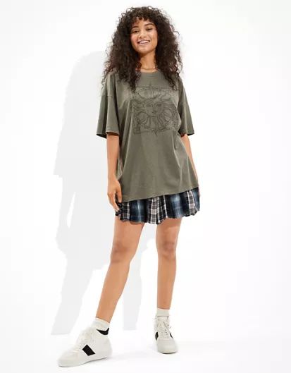 AE Oversized Hand Drawn Graphic T-Shirt | American Eagle Outfitters (US & CA)