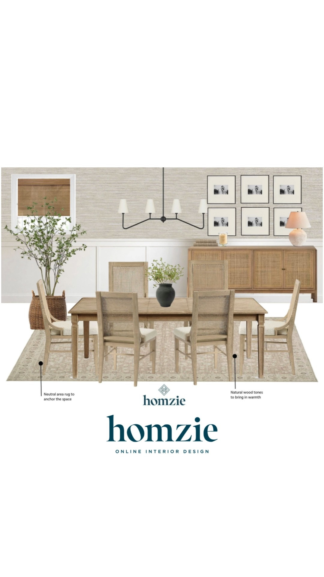 Neutral dining room design with wood dining table, wood sideboard, floor tree, curtains, window blinds, decor, etc.

#LTKHome #LTKFinds #LTKFavorites #HomestyleDaily 

 #LTKHome