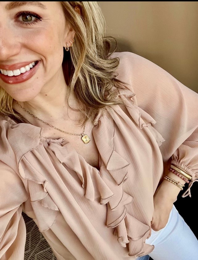 The prettiest jewels and flowy blouse for spring. 🩰 small in top.

Use my code JESSICAG for 10% off your Stella & Dot purchase. 

Jewelry, initial jewelry, blouse, loft tops, loft fashion, gold jewelry, white denim, hood earrings, women’s fashion, sale style 

#LTKSaleAlert #LTKFindsUnder100 #LTKSeasonal