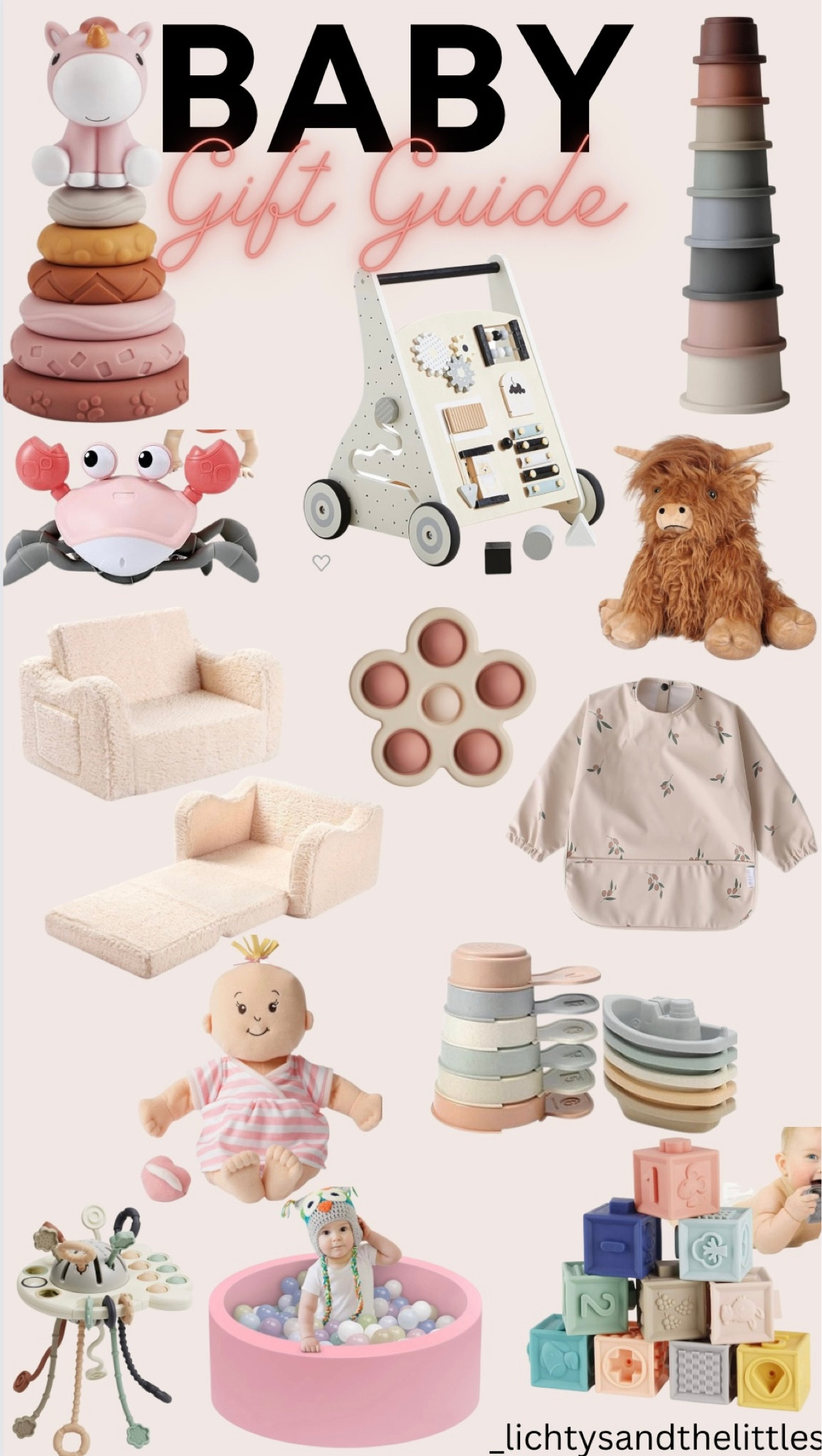 Baby gift guide. Gifts for the little loves in your life! 

Baby gift/ baby toys/ baby Christmas gift/ baby birthday/ toddler gift/ babies first Christmas

#LTKGiftGuide #LTKbaby