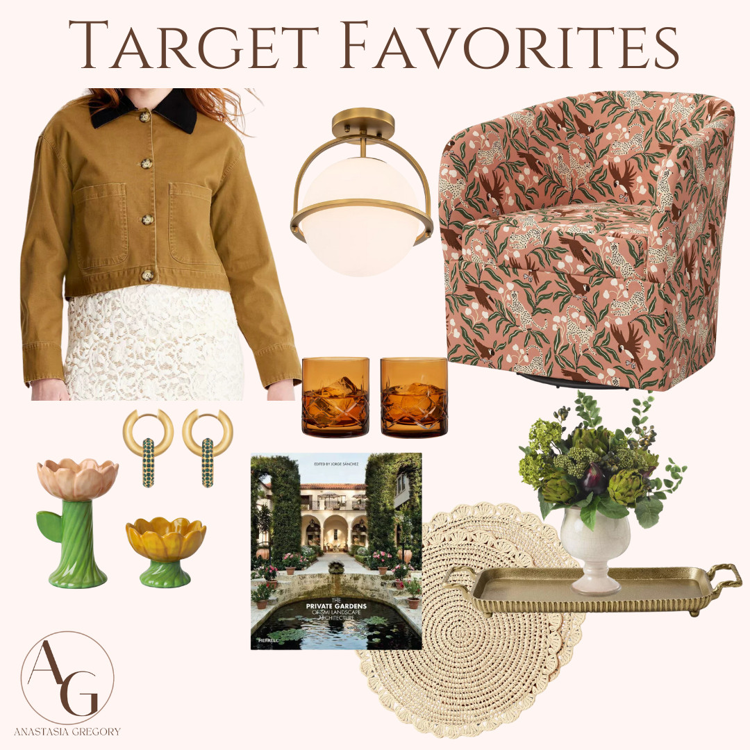 Anastasia Gregory Target Favoriets , fashion, women’s fashion, design, interior design, spring fashion, spring decor, classic, timeless, chic, traditional, affordable, coastal, preppy, southern, target, design, easter, trench coat, place mats, tray, coffee table books, earrings, placemats, living room, bedroom, furniture, accessories, clothing
 

 #LTKMostLoved #LTKWatchNow #LTKHome