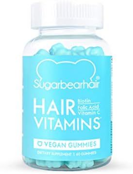 SugarBearHair Vitamins, Vegan Gummy Hair Vitamins with Biotin, Vitamin D, Vitamin B-12, Folic Aci... | Amazon (US)