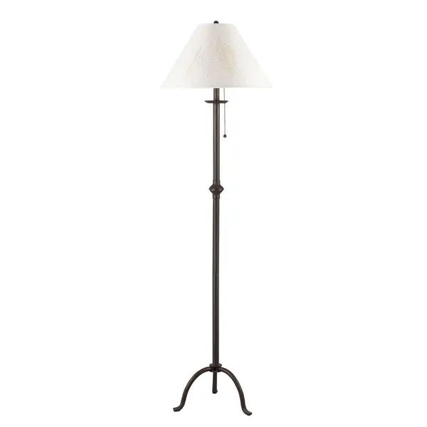 100-watt Iron Floor Lamp with Pull Chain - Overstock - 13681923 | Bed Bath & Beyond