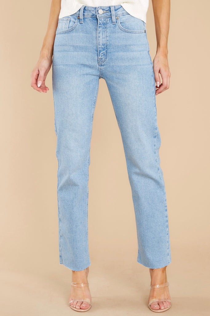 High Standards Light Wash Cropped Straight Jeans | Red Dress 