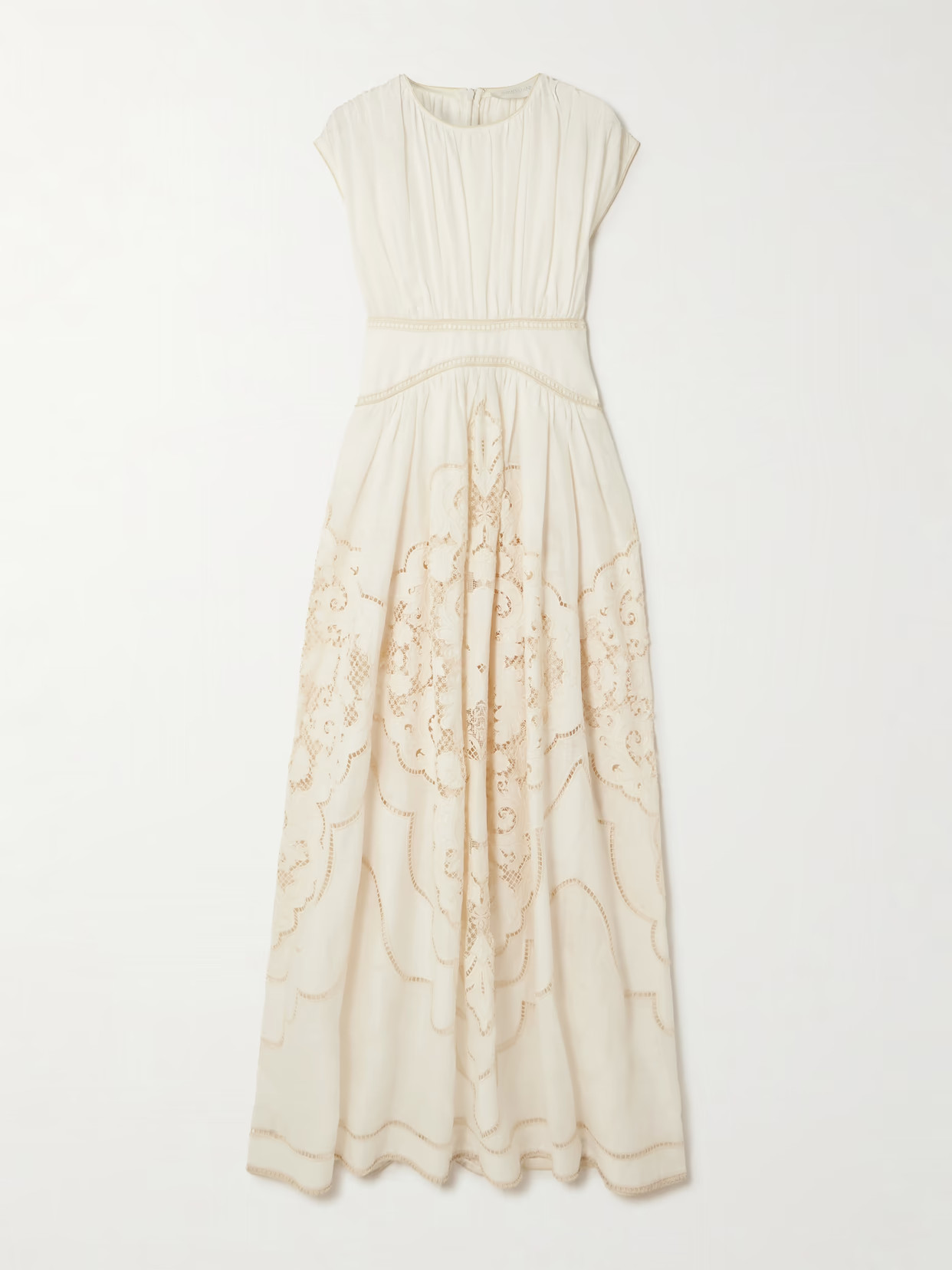 Zimmermann - Daylight Broderie Anglaise Linen Midi Dress - Cream | NET-A-PORTER (US)