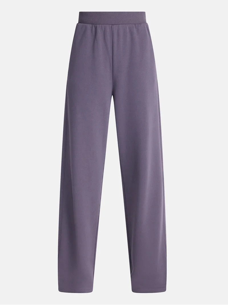 Athletic Works Women's and Women's Plus French Terry Wide Leg Pants, 31" Inseam, Sizes XS-4X | Walmart (US)
