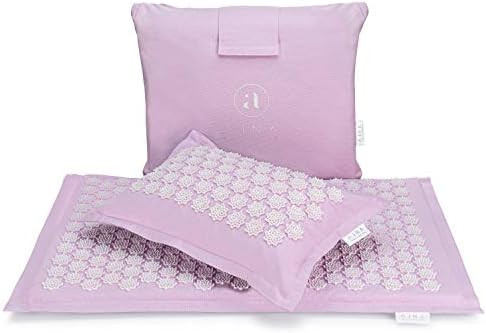 Acupressure Mat And Pillow Set - Natural Organic Linen Cotton Acupuncture Mat & Bag - Back Pain Reli | Amazon (US)