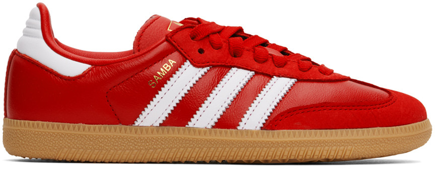 adidas Originals Red Samba OG Sneakers | SSENSE