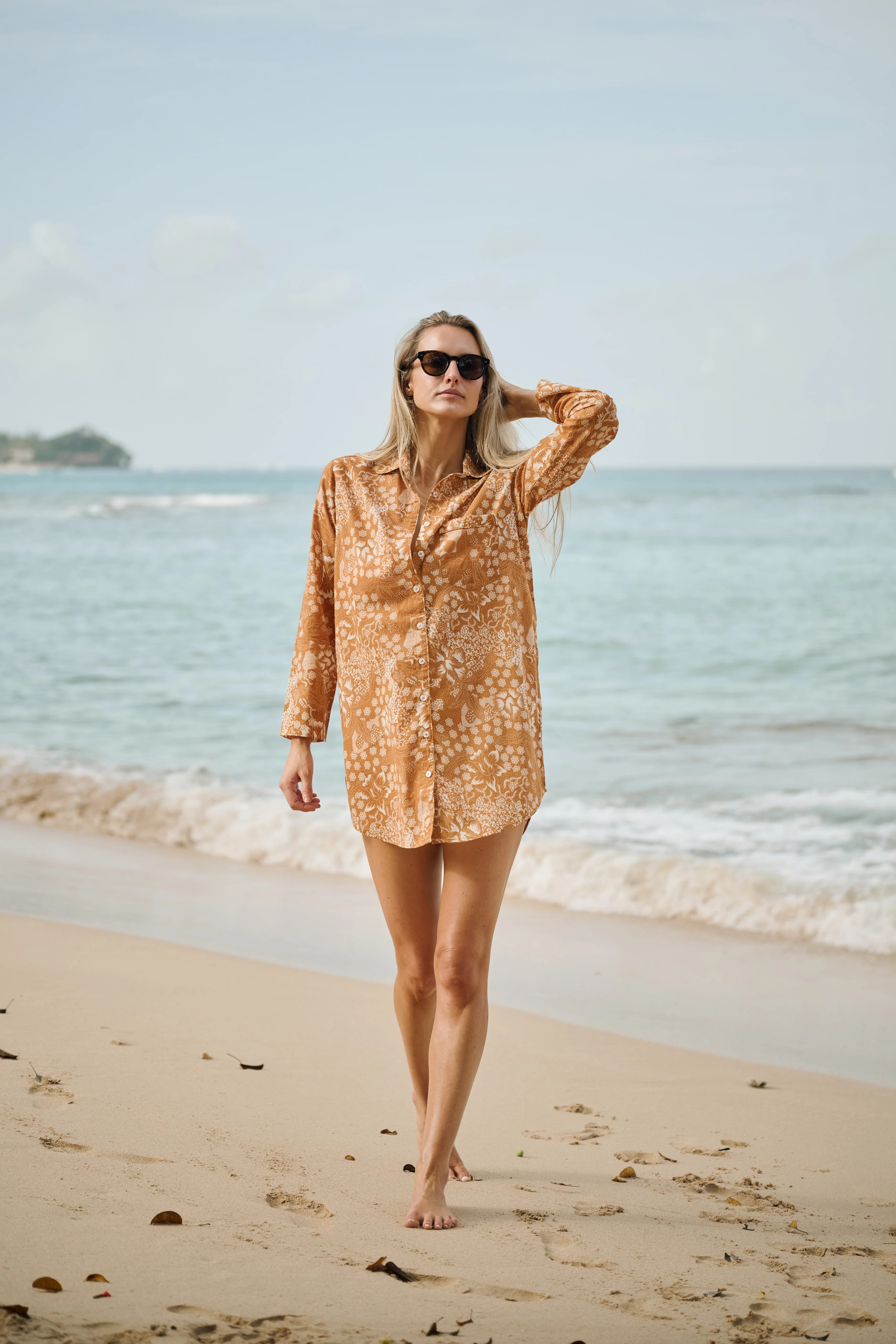 Husband Shirt - Tobacco Blossom | Julia Amory