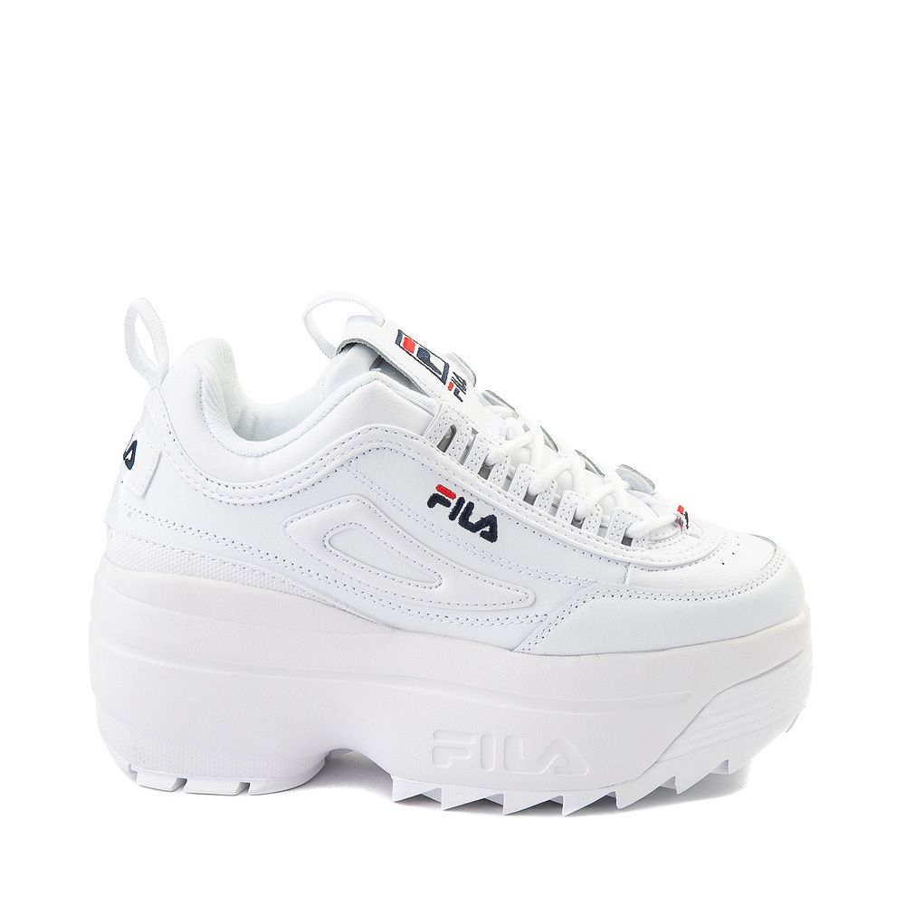 Womens Fila Disruptor Platform Wedge Athletic Shoe - White | Journeys