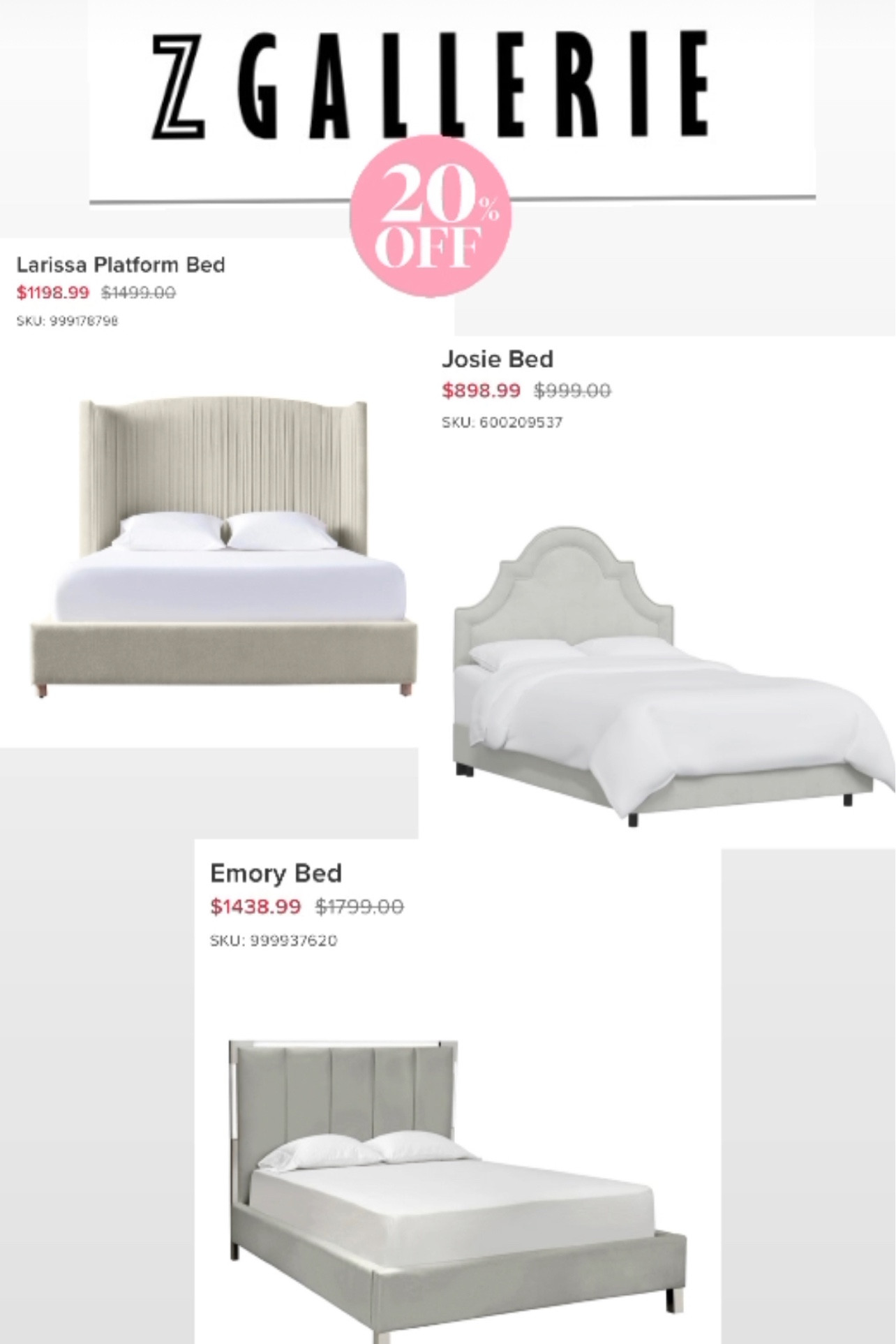 Z Gallerie up to 25% off last day sale!!! Love these beds that are on sale. Give your home a refresh! 

Z gallerie, beds, king bed, queen bed, full bed, bedroom furniture, on sale, home sale.

#LTKstyletip #LTKhome #LTKsalealert