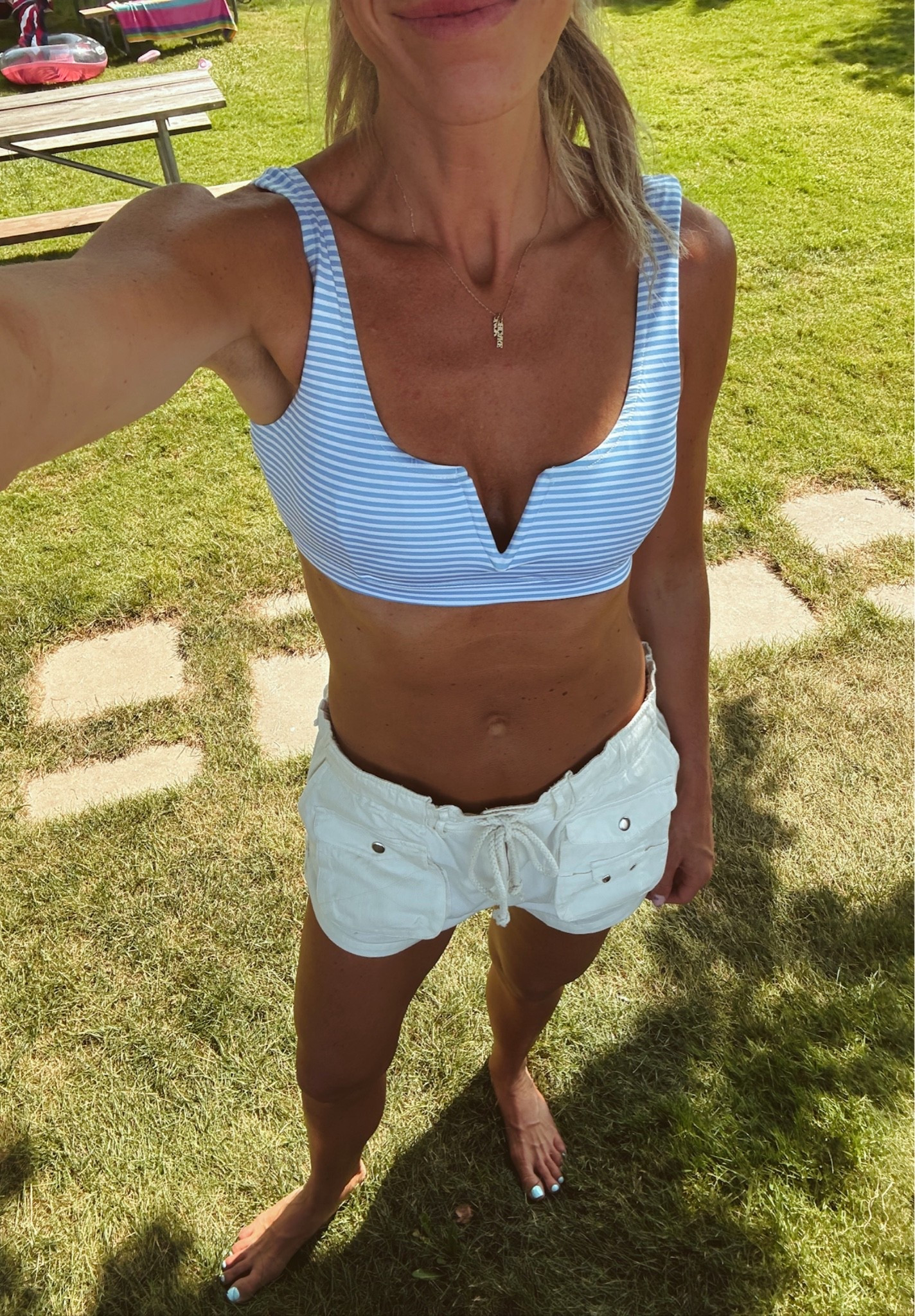 One of my favorite suits of the summer is 15% off today with code “SOLONG” 💙

#LTKSaleAlert #LTKSwim #LTKTall