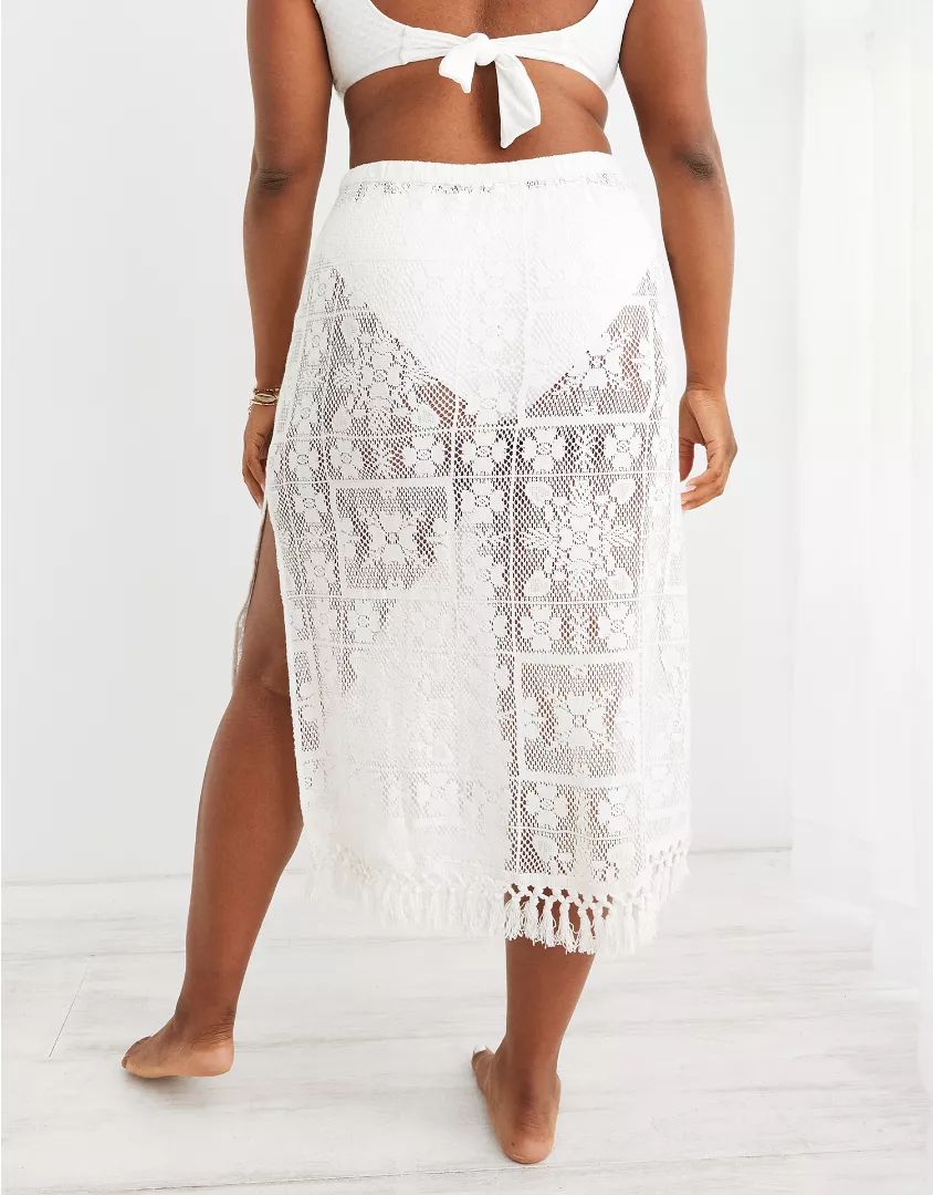 Aerie Patchwork Lace Cover Up Skirt | American Eagle Outfitters (US & CA)