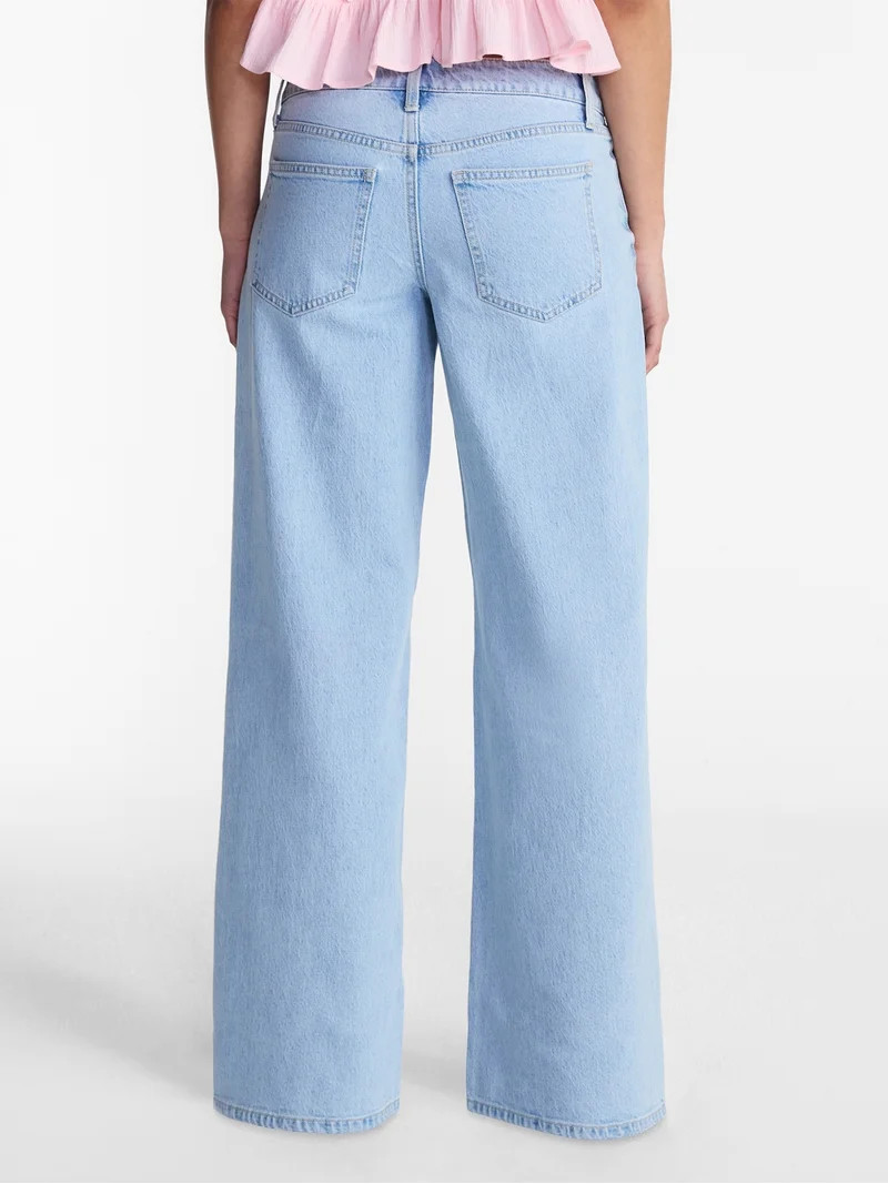 No Boundaries Mid Rise Baggy Jeans, 29", 31", 33" Inseams, Women's Sizes 00-24W | Walmart (US)