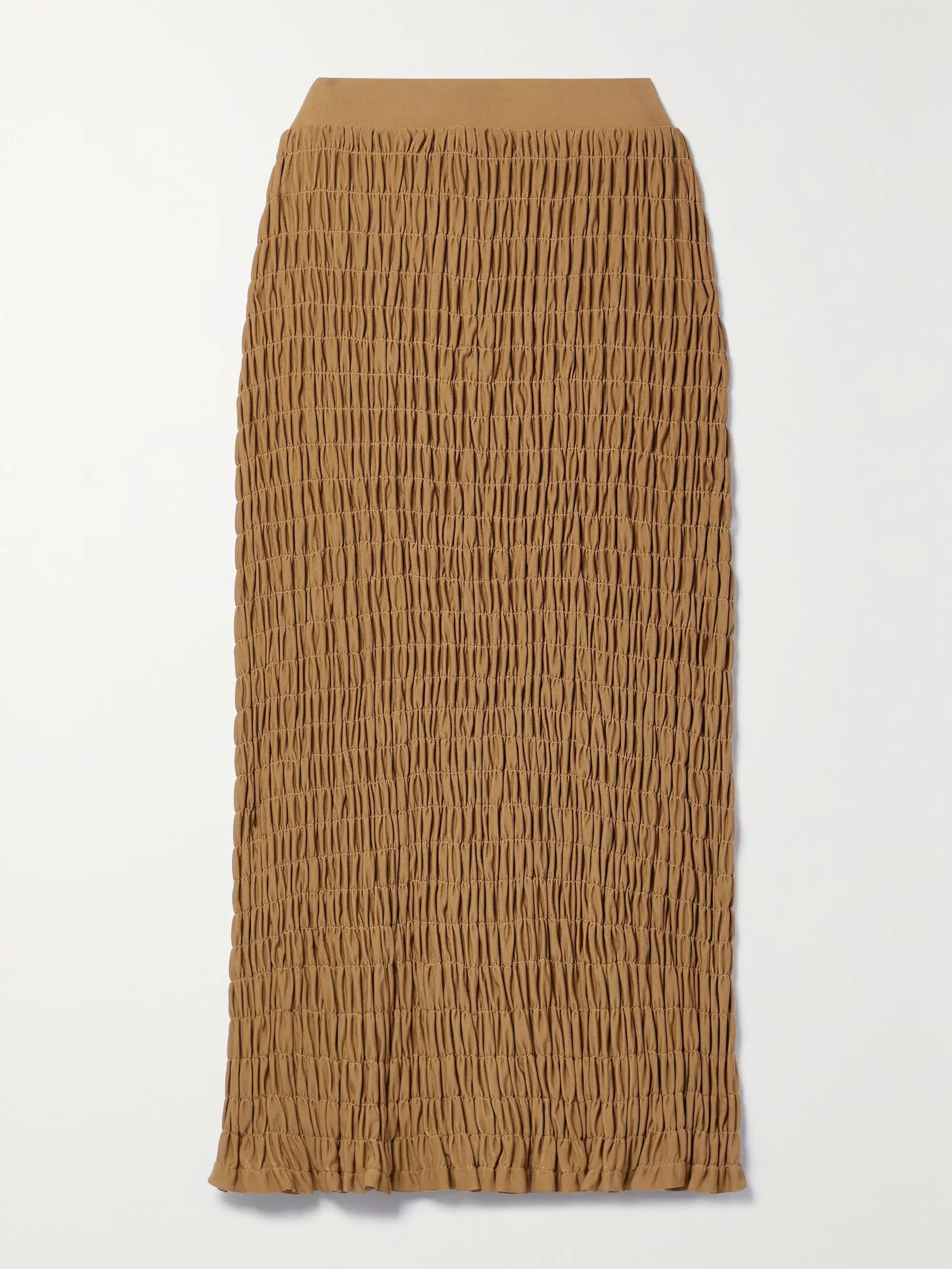 Emla shirred stretch-jersey midi skirt | NET-A-PORTER (US)