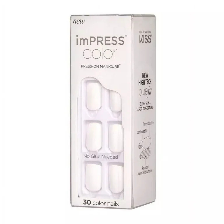 KISS imPRESS Color Press On Nails, Frosting, 3pk, 90ct - Walmart.com | Walmart (US)