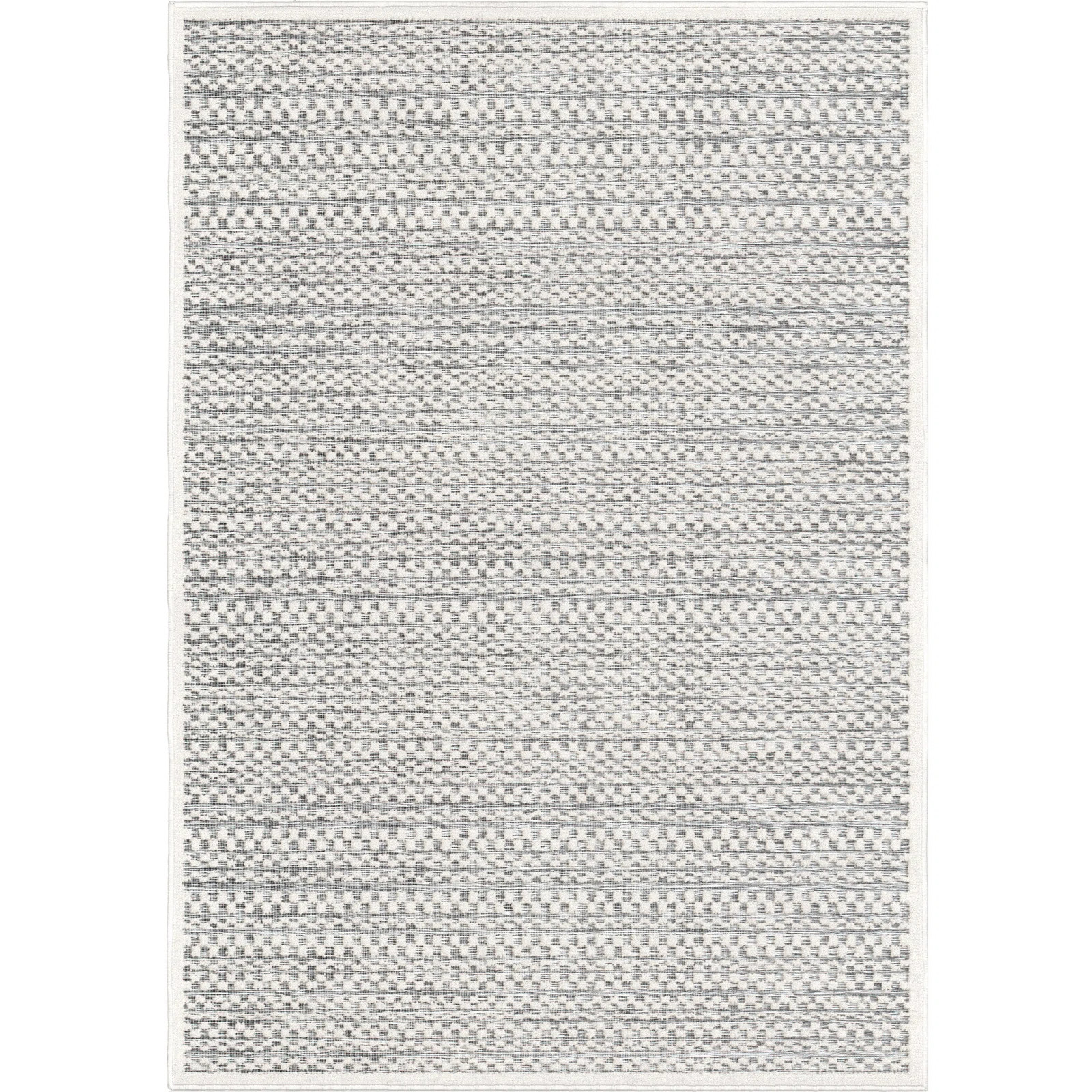 Striped Indoor / Outdoor Area Rug in White | Wayfair Professional