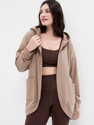 Relaxed Open-Front Fleece Hoodie | Gap Factory