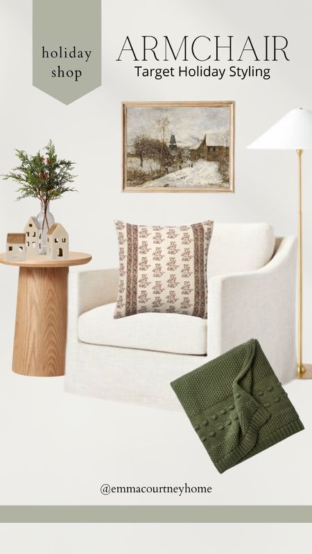 How to style the studio McGee x target home swivel chair for the Christmas and holiday season

#LTKhome #LTKHoliday #LTKstyletip