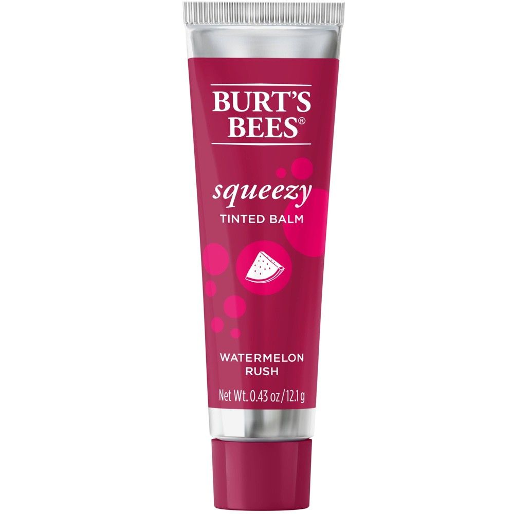 Burt's Bees Squeezy Tinted Lip Balm - Watermelon Rush - 0.43oz | Target