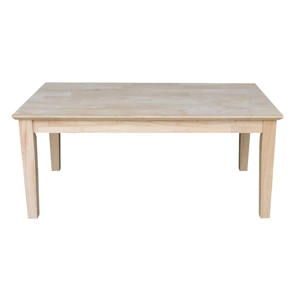 International Concepts 42 in. Unfinished Large Rectangle Wood Coffee Table-OT-9TC - The Home Depo... | The Home Depot
