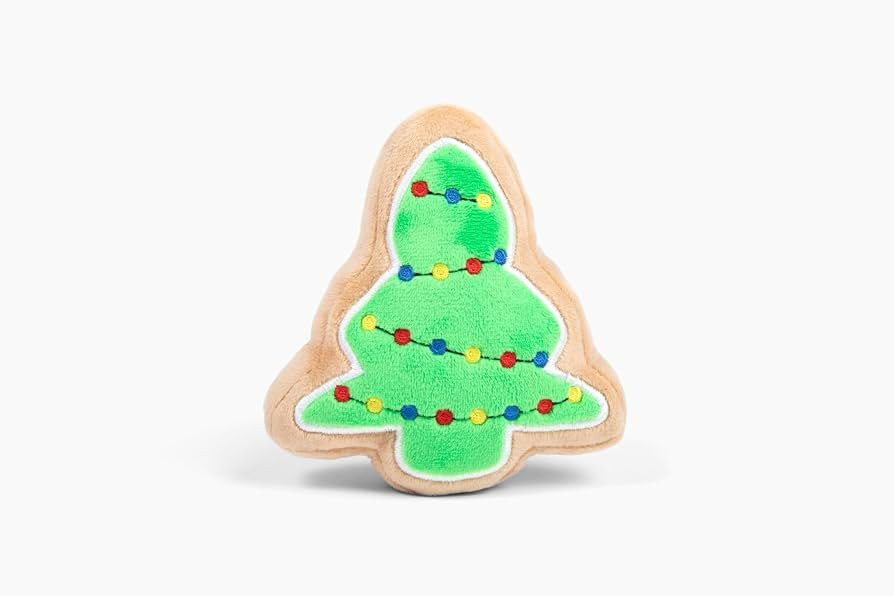 Midlee Christmas Sugar Cookie Plush Dog Toy (Christmas Tree, Small)- Stuffed Squeaker Pet Puppy H... | Amazon (US)