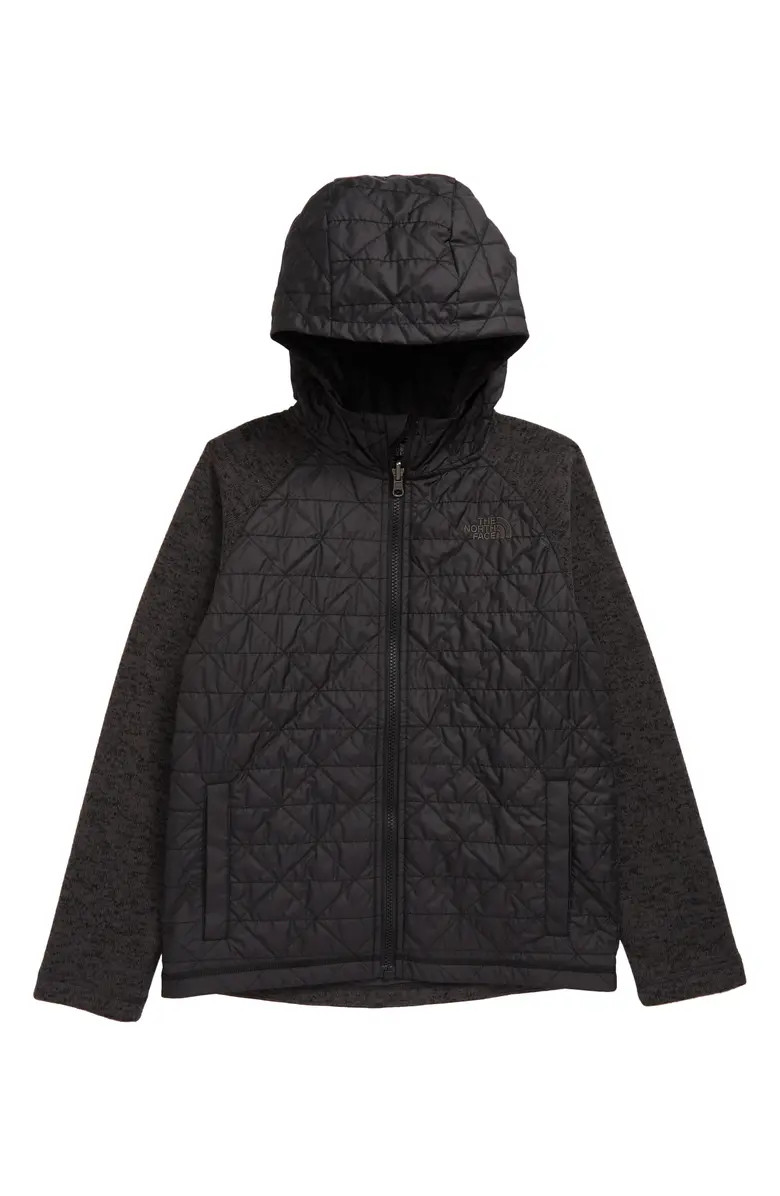 Kids' Water Resistant Quilted Sweater Fleece Hoodie | Nordstrom