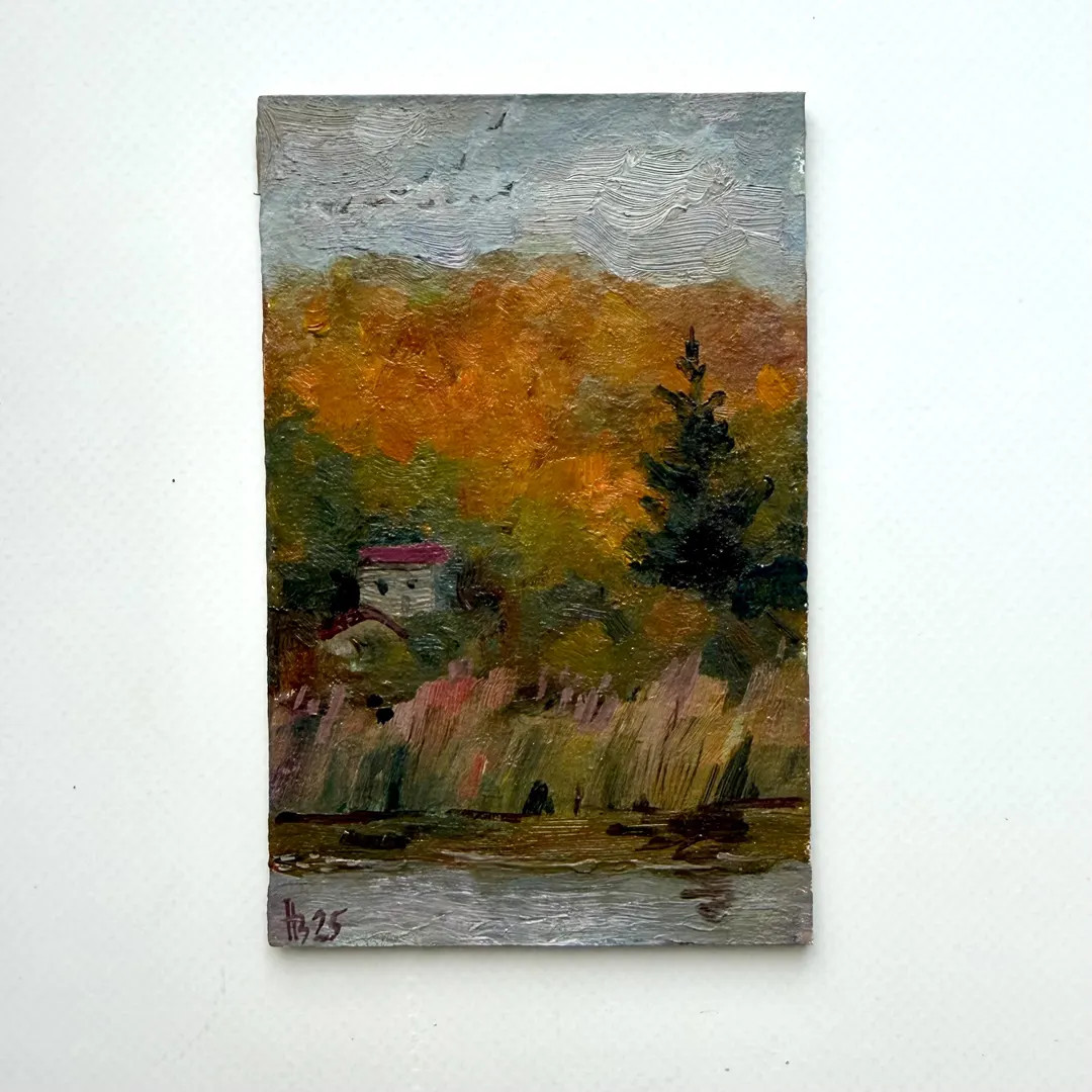 Original Oil Painting Small, Vintage Landscape, Painting on Canvas, Scenery, Miniature - Etsy | Etsy (US)