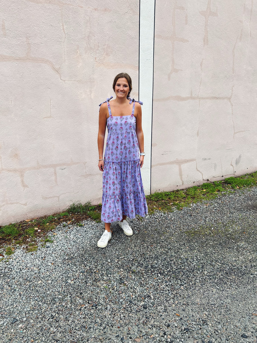 Electra Maxi Dress Lavender Dahlia | Madison Mathews