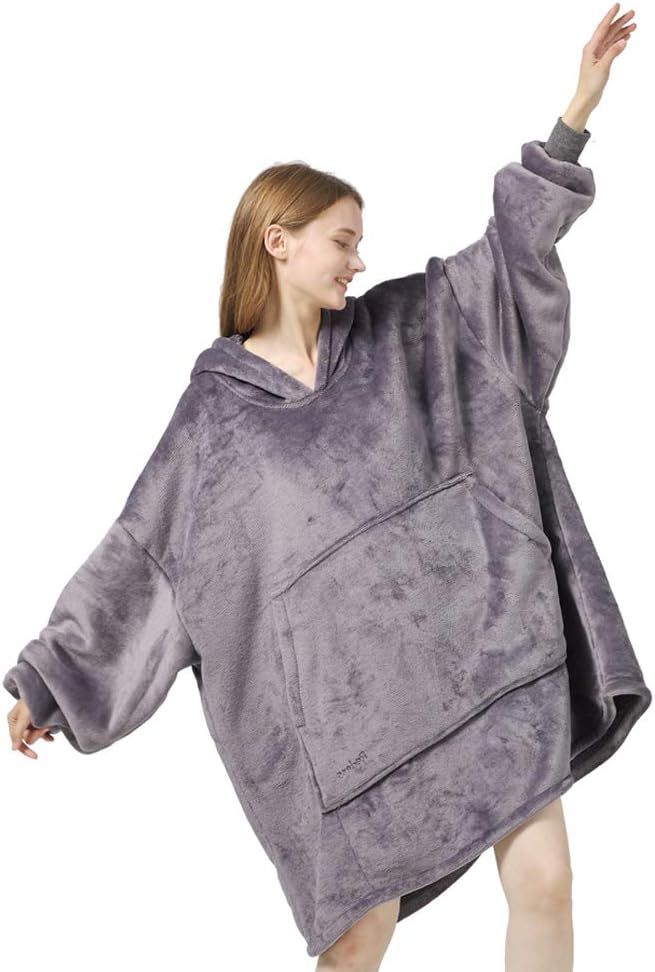 REDESS Blanket Sweatshirt Hoodie Oversized Sherpa Wearable Blanket Plush Warm and Cozy Blanket Ho... | Amazon (US)