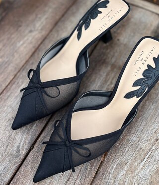 x Caelynn Bell Tivoli Mesh Pointed Toe Dress Mules | Dillard's