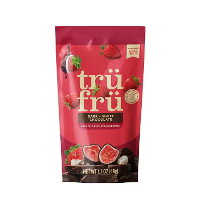 Tru Fru Freeze Dried Strawberries in Dark and White Chocolate - 1.7oz | Target