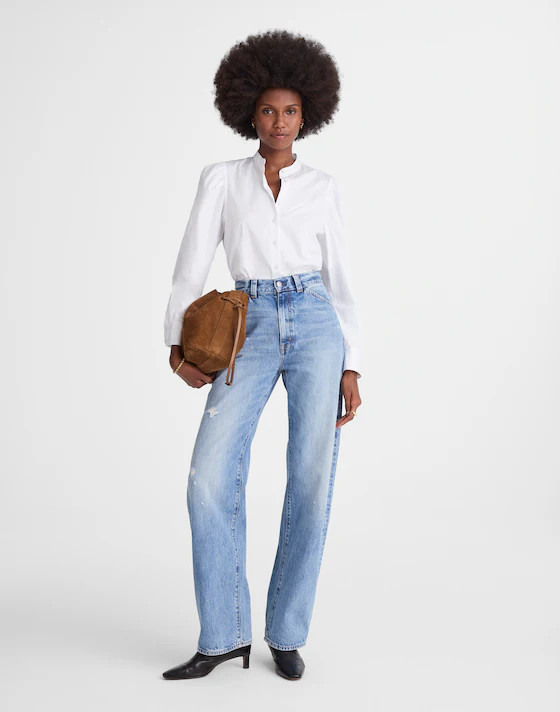 Puff-Sleeve Button-Up Shirt | Madewell