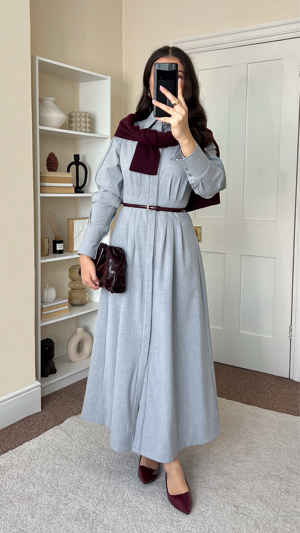 Smart casual transitional outfit. Dress is Karen Millen, wearing size UK8. 

#LTKstyletip #LTKuk #LTKautumn