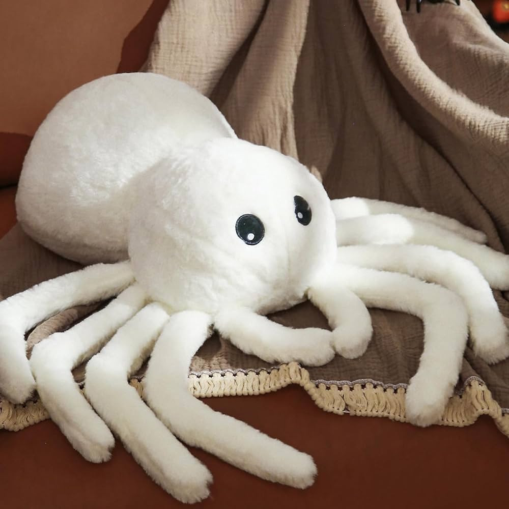 YRXRUS Halloween Spider Pillows, Spider Shaped Throw Pillow for Happy Halloween Decoration, White... | Amazon (US)