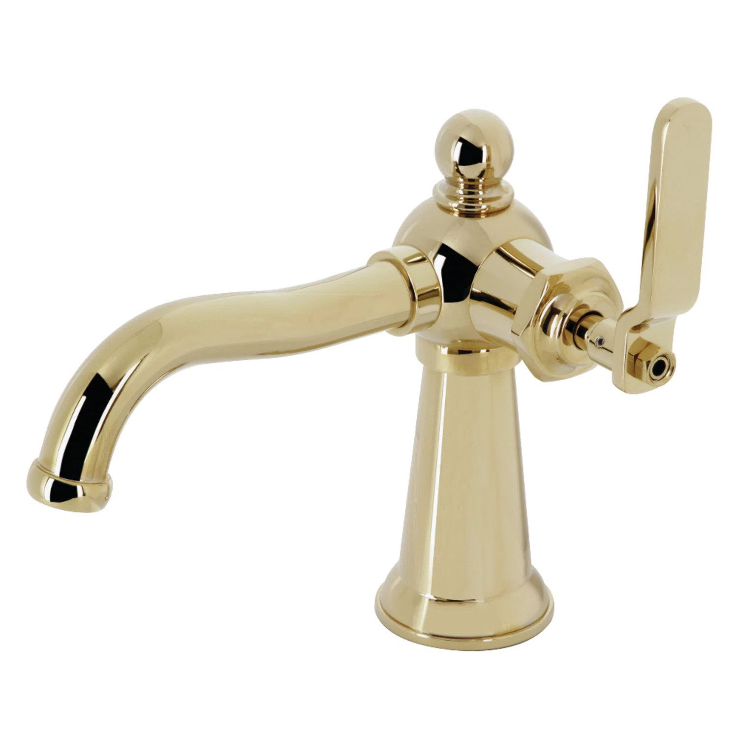 KS3542KL Kingston Brass Knight Single-Handle 1-Hole Deck Mount Bathroom Faucet with Push Pop-Up | Wayfair North America