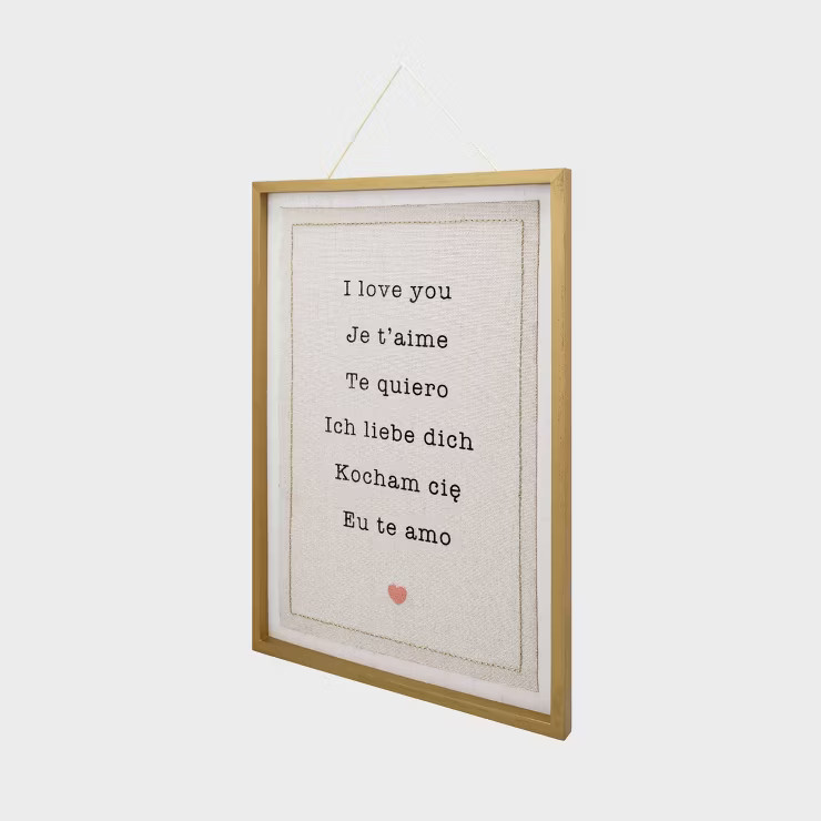 14"x10" Valentine's Day Hanging 'I Love You' in Different Languages Wall Sign - Spritz™ | Target