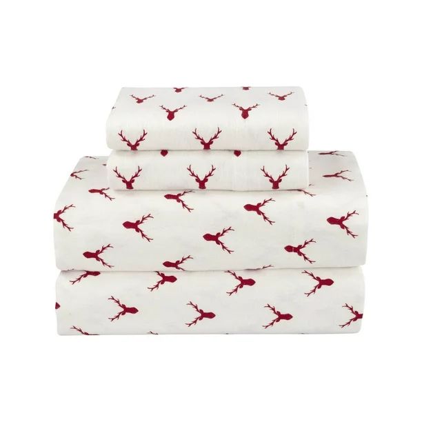 Mainstays 4-Piece Flannel Sheet Set, Stags, Full - Walmart.com | Walmart (US)