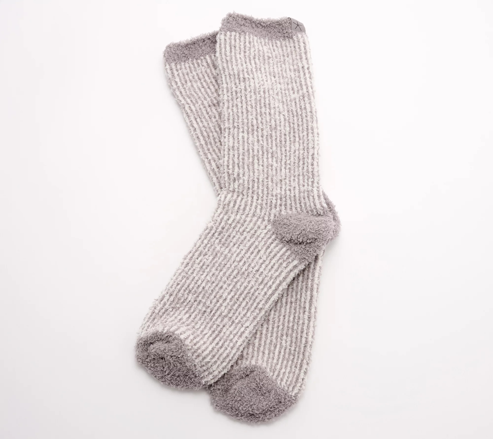 Barefoot Dreams CozyChic Rib Contrast Socks - QVC.com | QVC