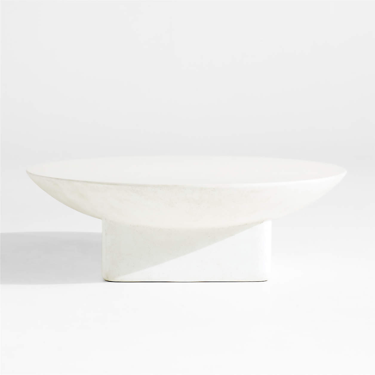 Sayulita Ivory Concrete 48" Round Indoor/Outdoor Coffee Table | Crate & Barrel | Crate & Barrel