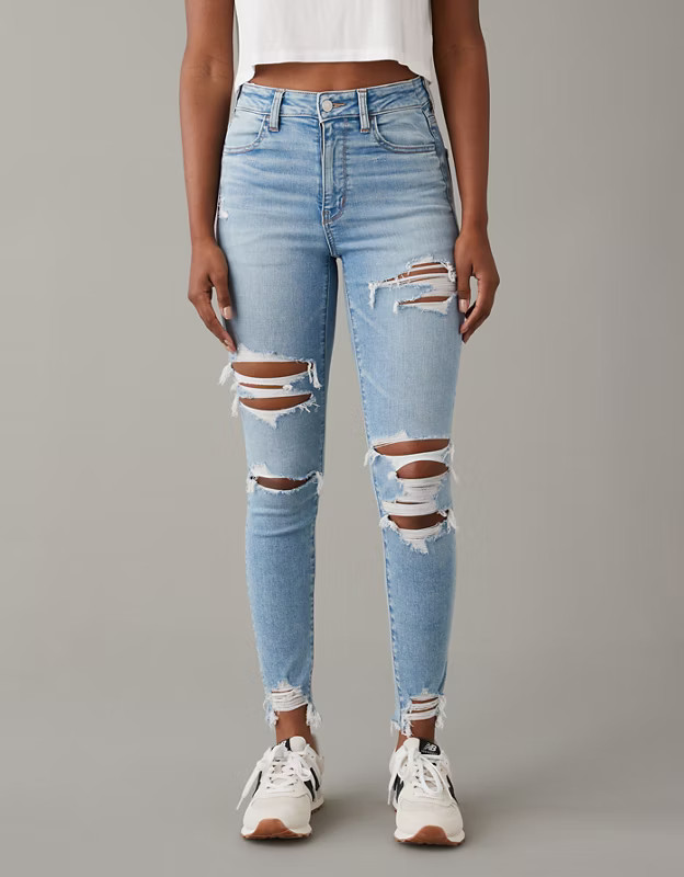 AE Next Level Ripped Super High-Waisted Jegging | American Eagle Outfitters (US & CA)