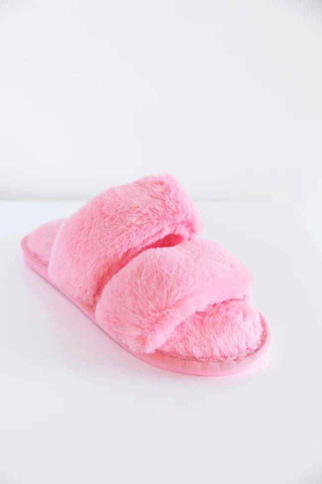 Goodnight Dreams Fuzzy Slippers Blush DOORBUSTER | The Pink Lily Boutique