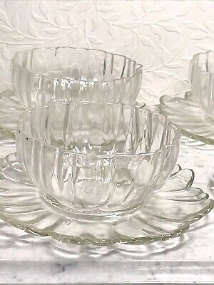 Vtg 80s Flower Bowl Set 4 Desert Bowls Garden Colony attached underplate Mint!! | eBay US