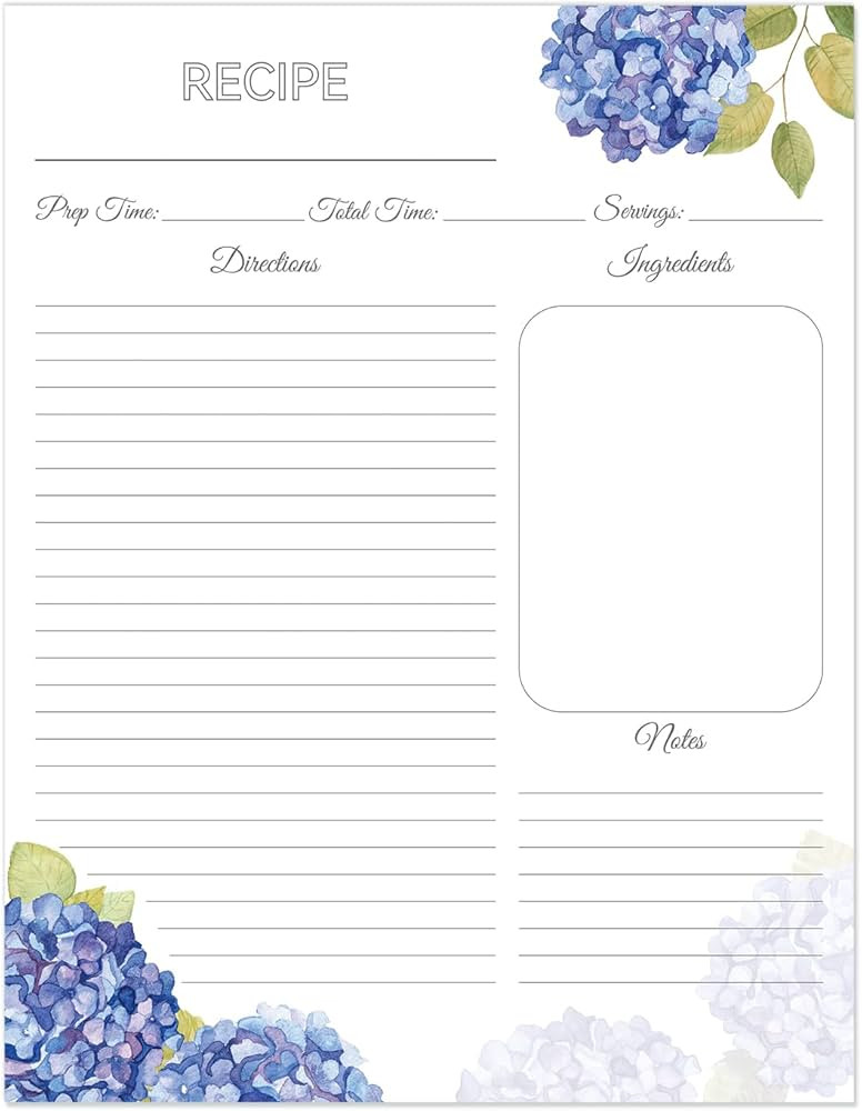 Lubudingjoy Premium Recipe Paper for 8.5" x 11" Recipe Binders, Brilliant Design Letter-Size Reci... | Amazon (US)