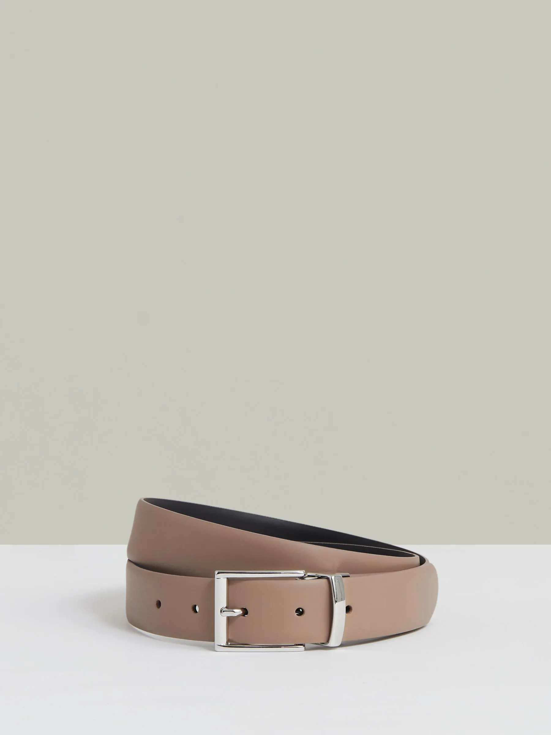 Reiss Reiss Dark Stone/Navy Ricky Reversible Leather Belt | Next AU