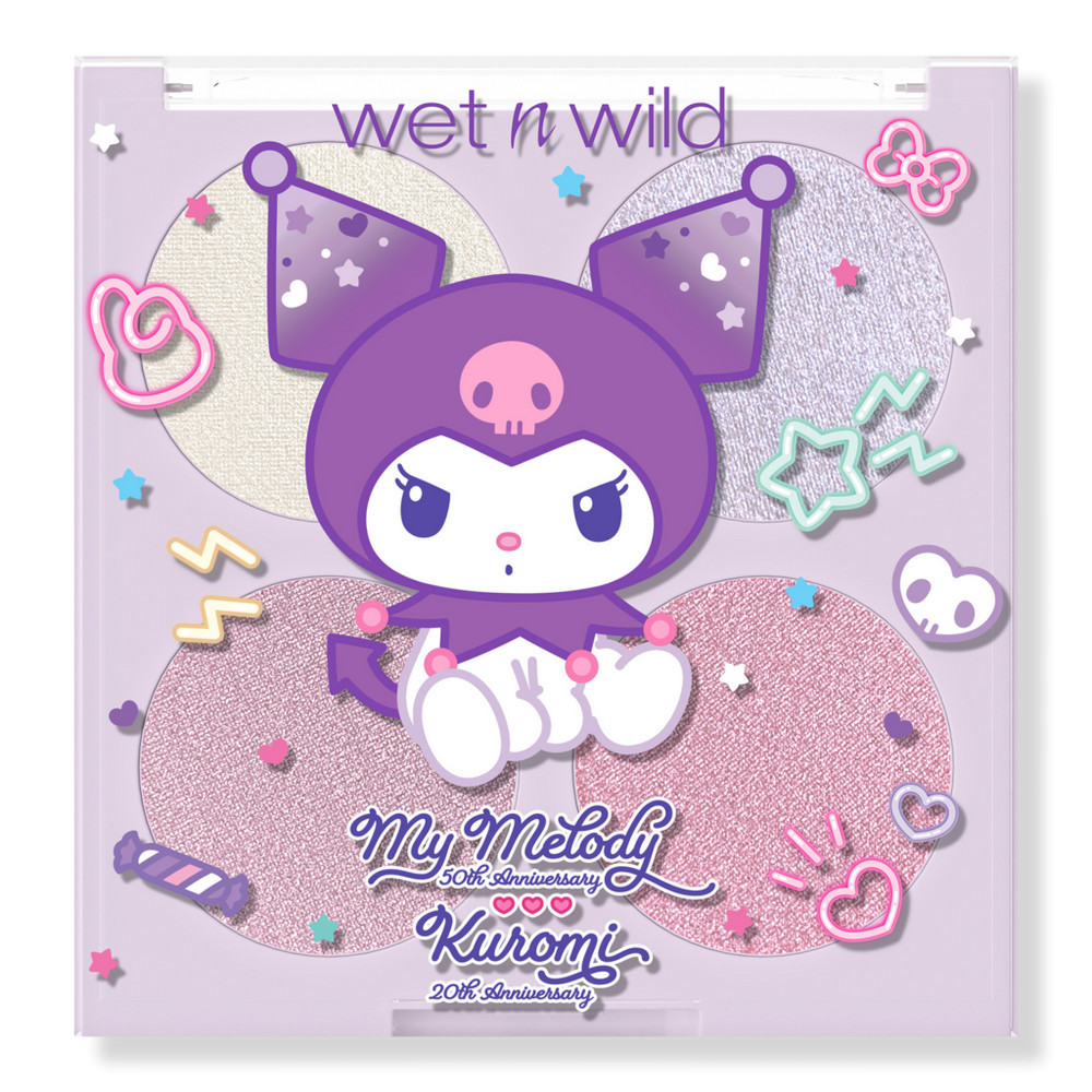 Wet n Wild Kuromi Anniversary Blush & Highlighter Quad - my sweet glow | Ulta