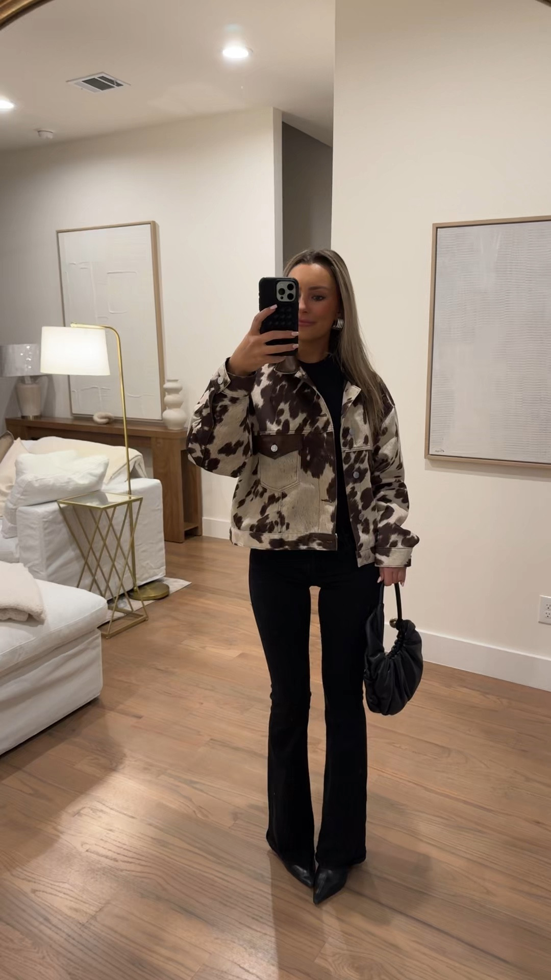 winter outfit for casual dinner! love a cow tweed jacket #revice 

#LTKStyleTip #LTKOver40 #LTKShoeCrush