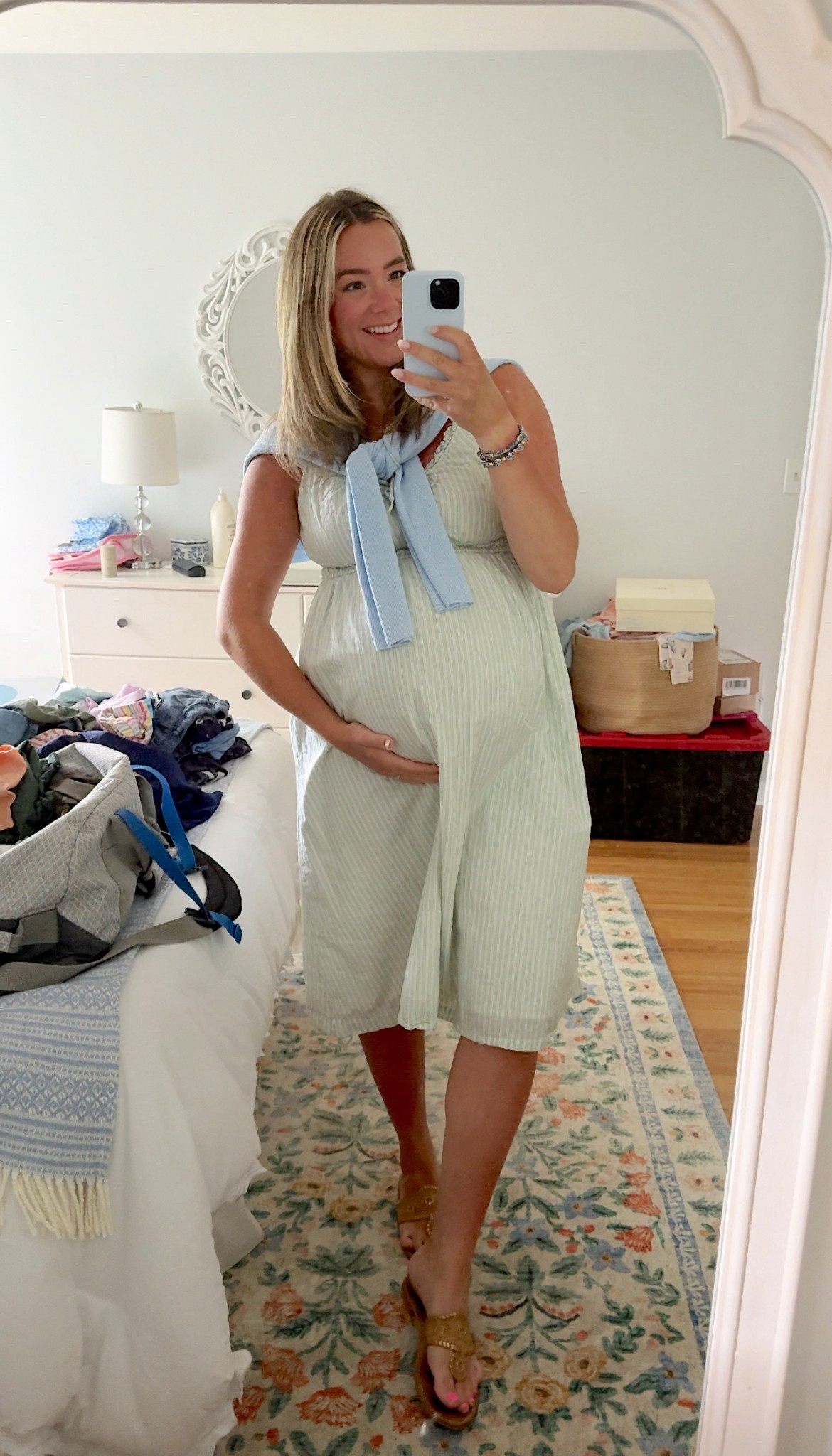Todays church outfit! Love this maternity dress, it’s TTS and so affordable! 

#LTKSeasonal #LTKBump